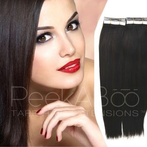 100% REMY Tape In Hair Extensions 20" Dark Brown